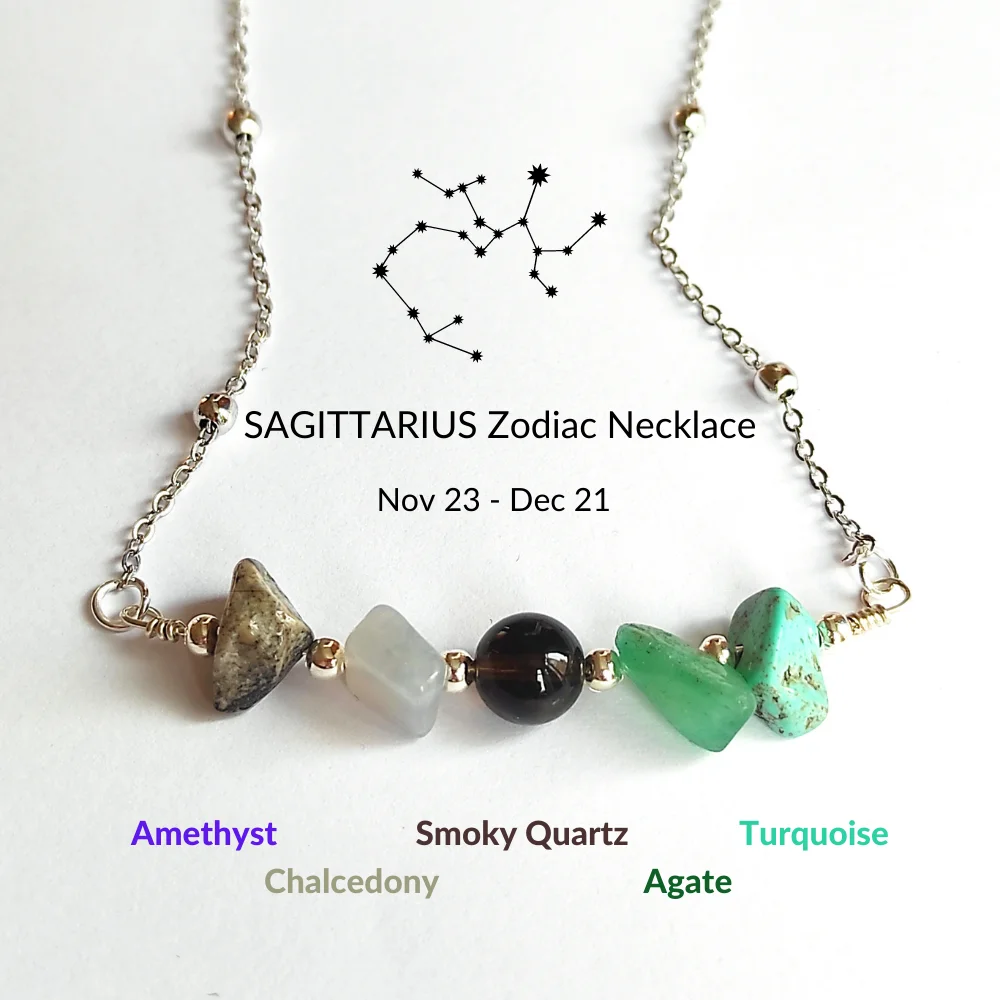 Summer Fashion Sagittarius Zodiac Necklaces Stainless Steel for Women Made of Natural Stones Gift for Girlfriend
Summer Fashion Sagittarius Zodiac Necklaces Stainless Steel for Women Made of Natural Stones Gift for Girlfriend