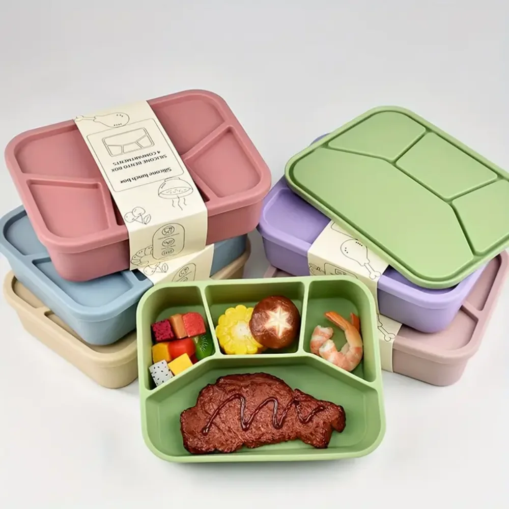 4 silicone lunch boxes, reusable lunch containers, smooth and leak-proof lunch boxes, rectangular adult work, travel, food, dini
4 silicone lunch boxes, reusable lunch containers, smooth and leak-proof lunch boxes, rectangular adult work, travel, food, dini