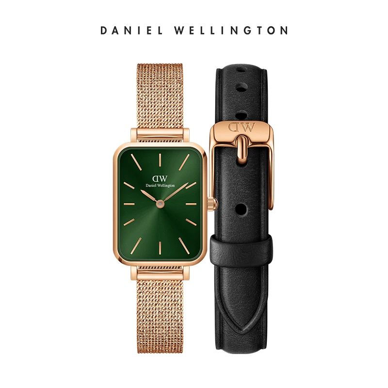 Daniel Wellington Quadro Square Watch 20x26mm Rose Gold with Extra Black Leather Strap Set 2Pcs Emerald Green Dial Women
Daniel Wellington Quadro Square Watch 20x26mm Rose Gold with Extra Black Leather Strap Set 2Pcs Emerald Green Dial Women