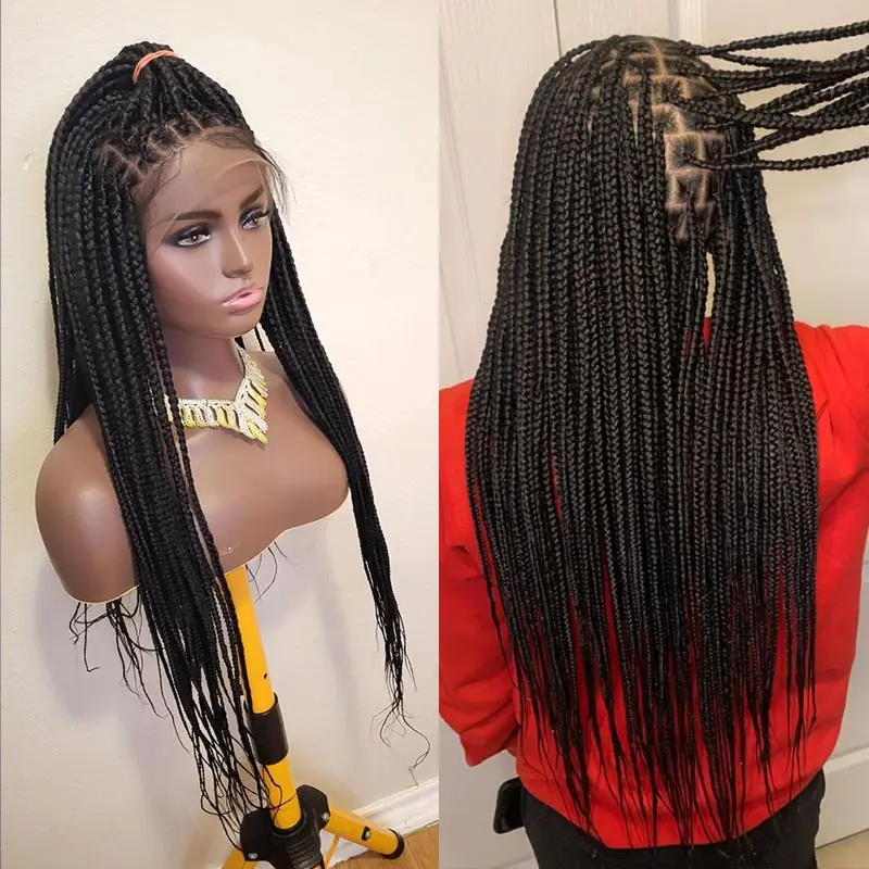 36'' Long Synthetic Hair Wig Blonde Cornrows Box Braided Full Lace Front Wig for Black Women Straight Lace Front Braiding Hair
36'' Long Synthetic Hair Wig Blonde Cornrows Box Braided Full Lace Front Wig for Black Women Straight Lace Front Braiding Hair