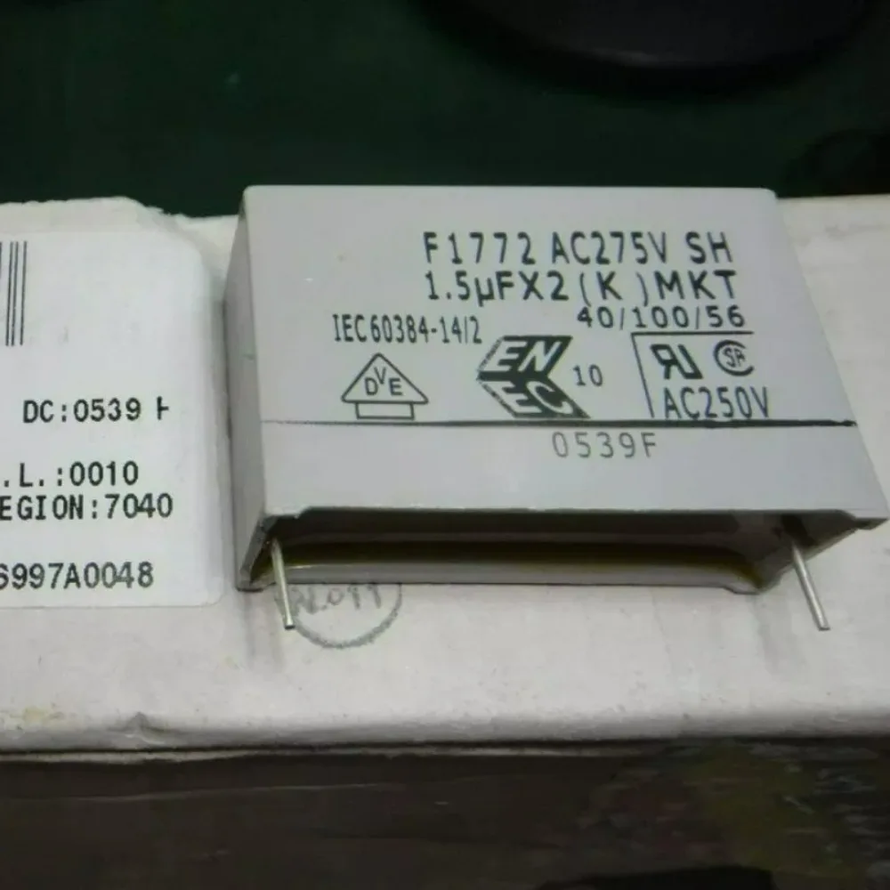 1PCS ERO F1772 MKT 1.5uf 275vAC 1u5f 155 K Brand New 37.5mm Film Capacitor F17725152000
1PCS ERO F1772 MKT 1.5uf 275vAC 1u5f 155 K Brand New 37.5mm Film Capacitor F17725152000