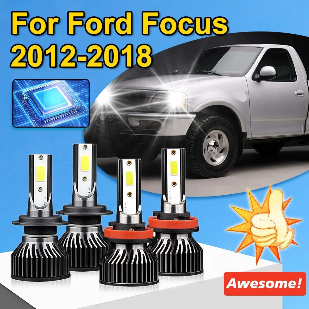 4Pcs Ultra-White 6000K Super Bright COB Chip H7 H11 High Low Beam For Ford Focus 2012 2013 2014 2015 2016 2017 2018
4Pcs Ultra-White 6000K Super Bright COB Chip H7 H11 High Low Beam For Ford Focus 2012 2013 2014 2015 2016 2017 2018