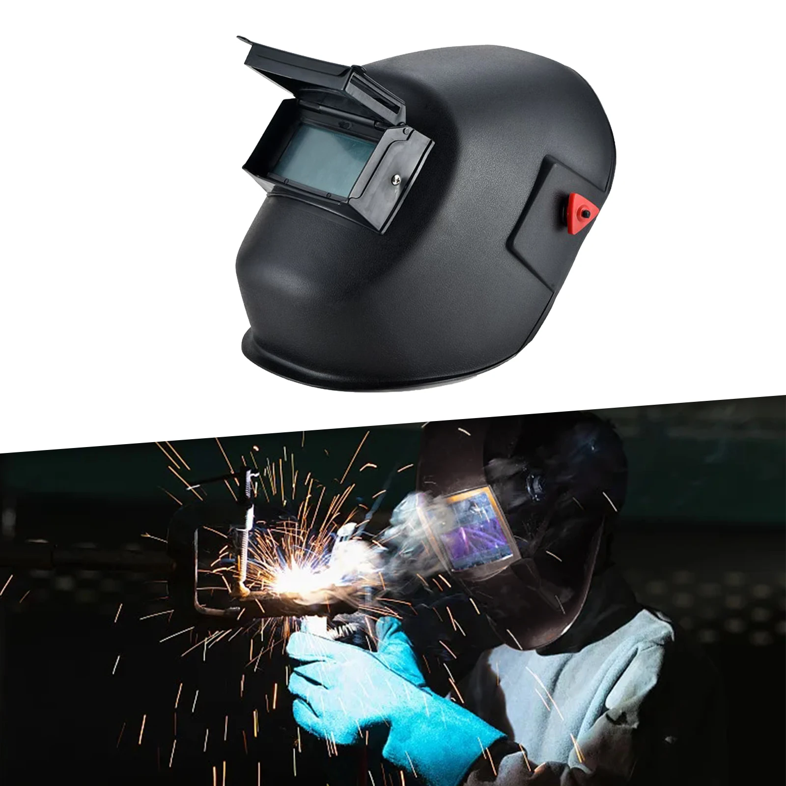 Protective Welding Mask Flip Type Lens Welder Mask Large Screen for Metal Production ARC Weld Repair Construction Maintenance
Protective Welding Mask Flip Type Lens Welder Mask Large Screen for Metal Production ARC Weld Repair Construction Maintenance