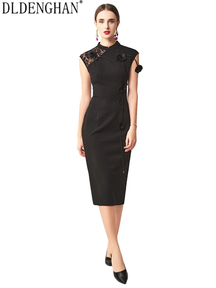 DLDENGHAN Women Solid Chinese style new model Cheongsam Stand Collar Sleeveless Appliques Spring Summer Vest Dresses
DLDENGHAN Women Solid Chinese style new model Cheongsam Stand Collar Sleeveless Appliques Spring Summer Vest Dresses