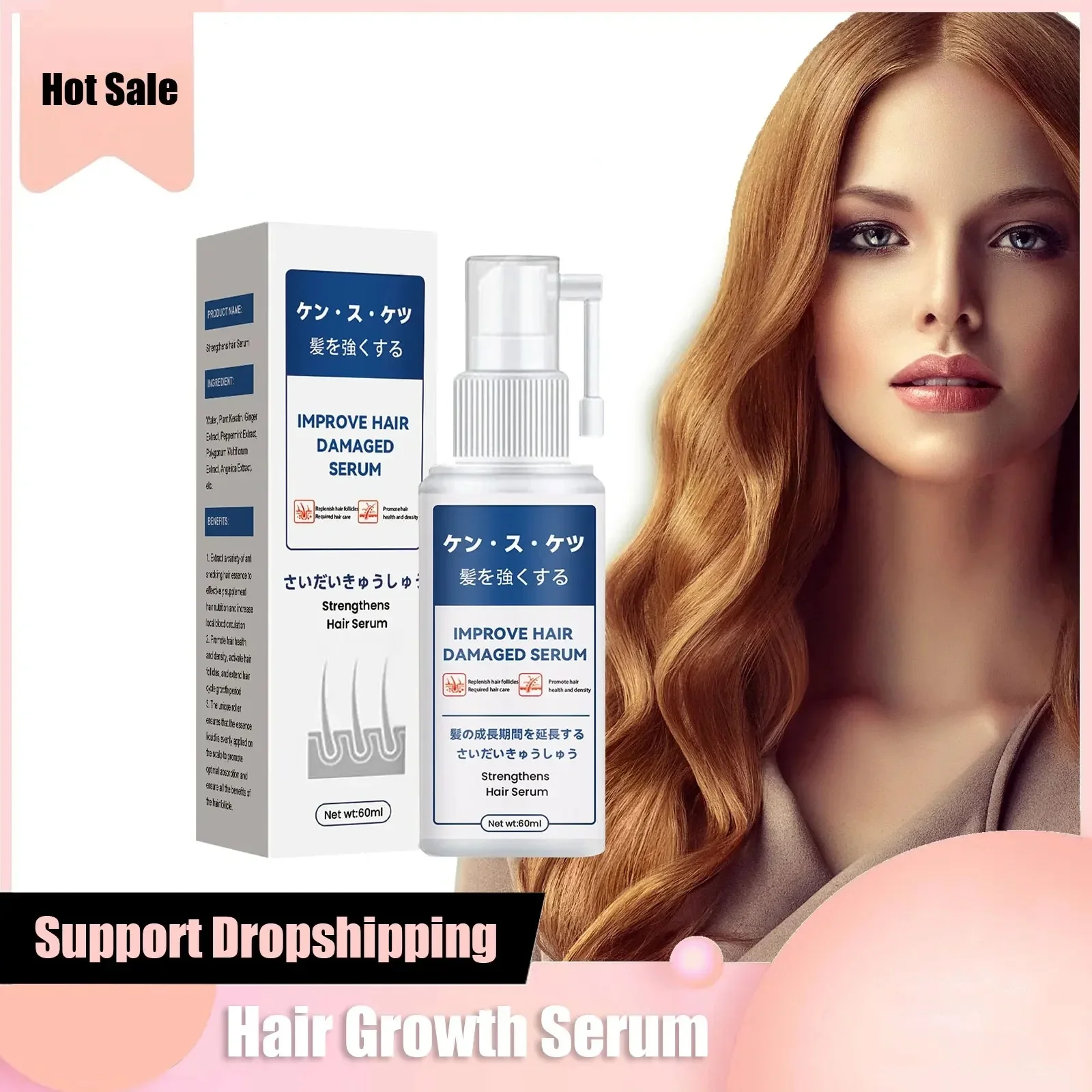 Ginger Hair Growth Serum Men Women Anti Hair Loss Effective Baldness Repair Scalp Hair Follicles Strengthening Nourishing Liquid
Ginger Hair Growth Serum Men Women Anti Hair Loss Effective Baldness Repair Scalp Hair Follicles Strengthening Nourishing Liquid