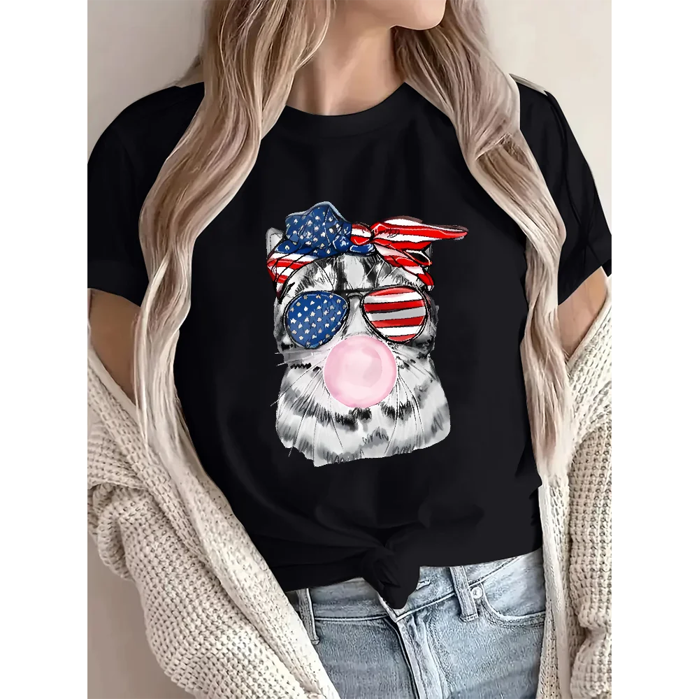 Patriotic American Cat T-Shirt Vintage American July 4th Graphic Tees Independence Day O-Neck Short Sleeve Casual Unisex Tops
Patriotic American Cat T-Shirt Vintage American July 4th Graphic Tees Independence Day O-Neck Short Sleeve Casual Unisex Tops
