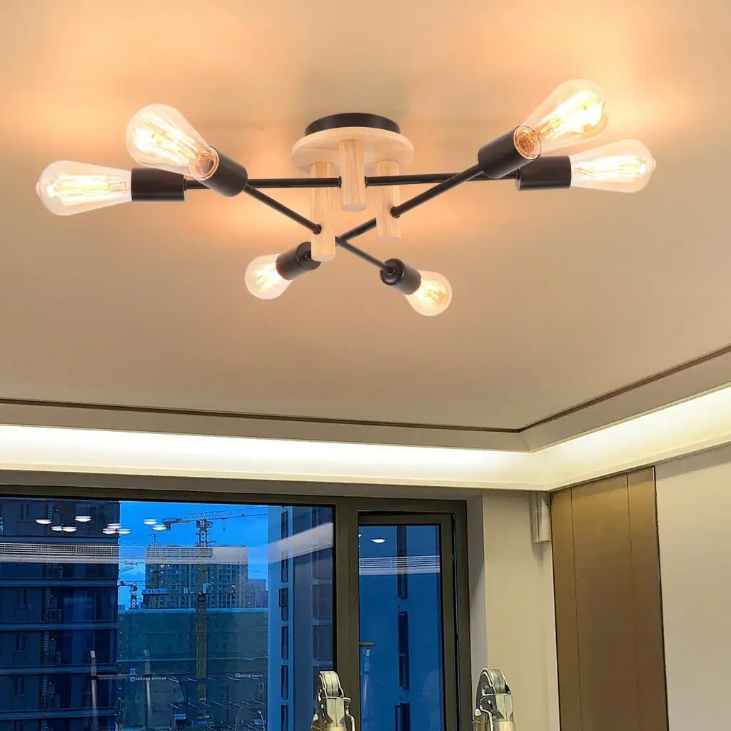 Vintage Simple Ceiling Lamp 2/4/6 Heads Black Living Room Dining Room Bedroom Creative Chandelier Lighting E27 Ceiling Lights
Vintage Simple Ceiling Lamp 2/4/6 Heads Black Living Room Dining Room Bedroom Creative Chandelier Lighting E27 Ceiling Lights