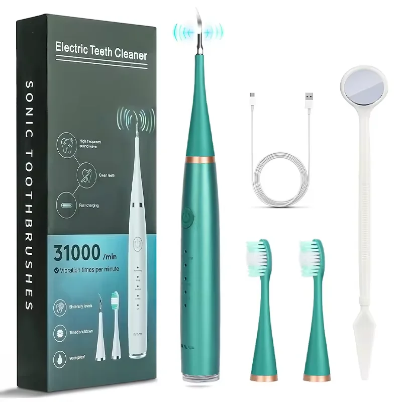 Dental cleaner electric toothbrush 2-in-1 USB charged powerful ultrasonic electric tooth cleaner, 5-mode cleaning
Dental cleaner electric toothbrush 2-in-1 USB charged powerful ultrasonic electric tooth cleaner, 5-mode cleaning