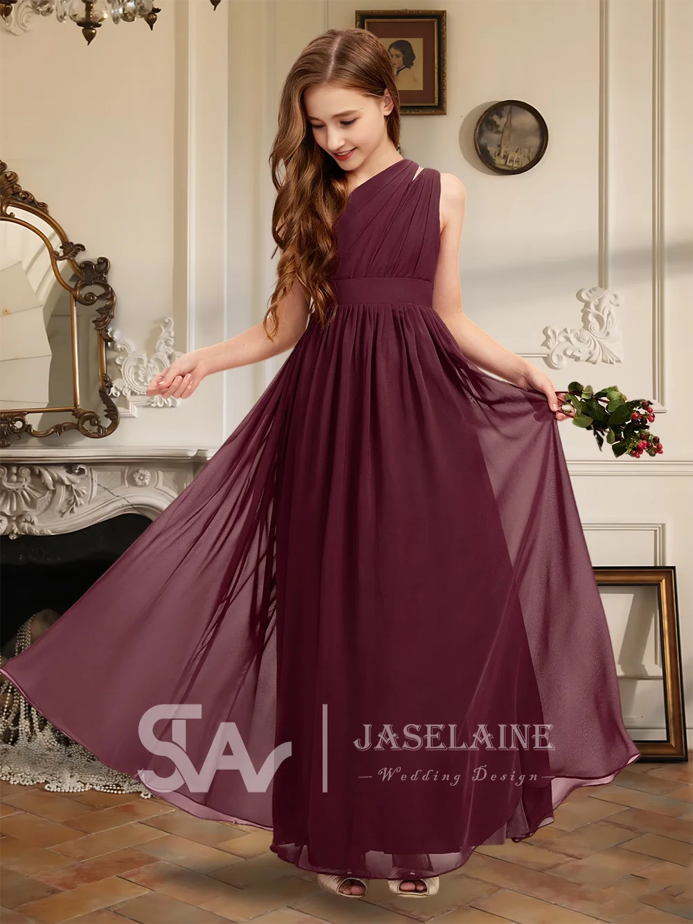 MA A Line One Shoulder Floor Length Chiffon Junior Bridesmaid Dress Sleeveless Pleating Flower Girl Dress Wedding Party Formal
MA A Line One Shoulder Floor Length Chiffon Junior Bridesmaid Dress Sleeveless Pleating Flower Girl Dress Wedding Party Formal