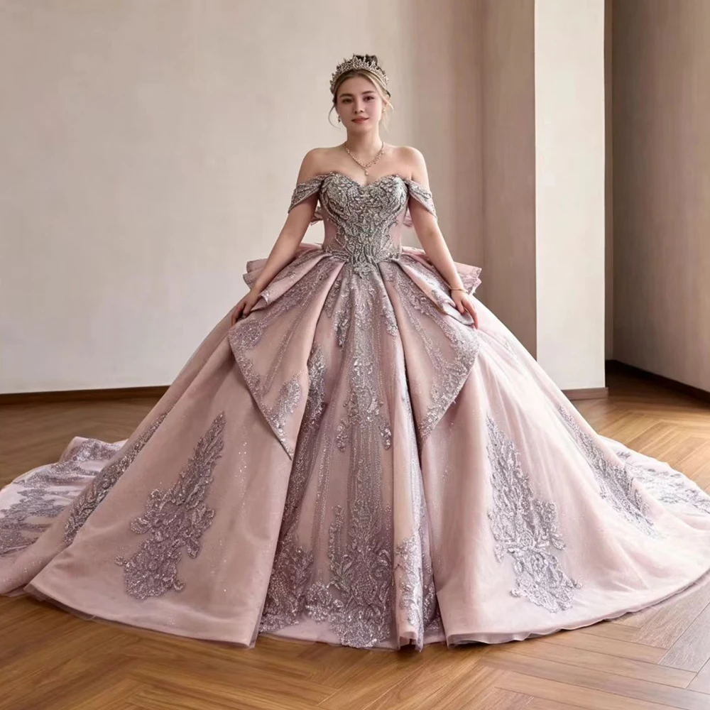 Vestidos De 15 Quinceañera Crystal Sweetheart Off Shoulder Lace Up Back Sequins Bow Princess Evening dresses
Vestidos De 15 Quinceañera Crystal Sweetheart Off Shoulder Lace Up Back Sequins Bow Princess Evening dresses