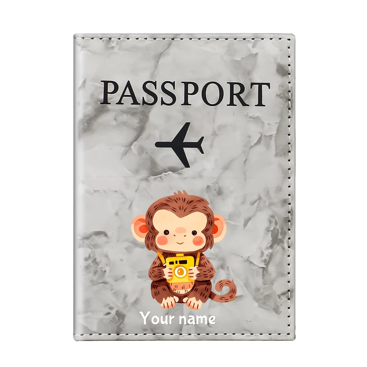 Personalized Name Custom Cute Monkey Cartoon Pattern PU Passport Holder, Featuring a Playful Monkey Face
Personalized Name Custom Cute Monkey Cartoon Pattern PU Passport Holder, Featuring a Playful Monkey Face