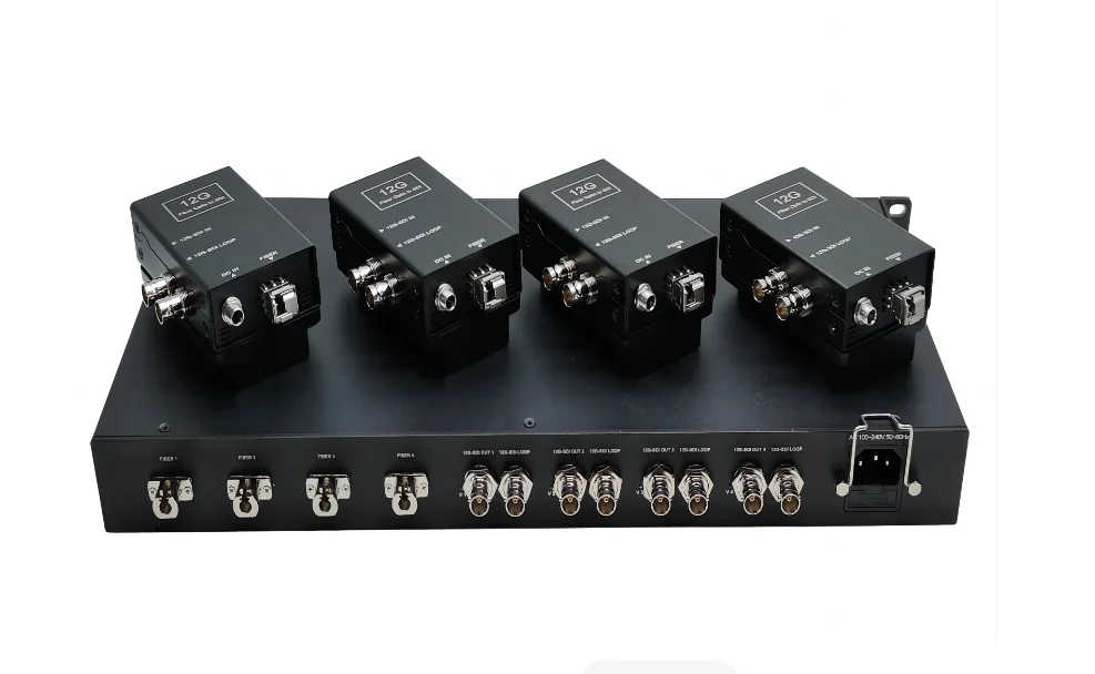 1U rack 1 ch 12G-SDI with Loop 12G SDI EFP Fiber Transmission System
1U rack 1 ch 12G-SDI with Loop 12G SDI EFP Fiber Transmission System