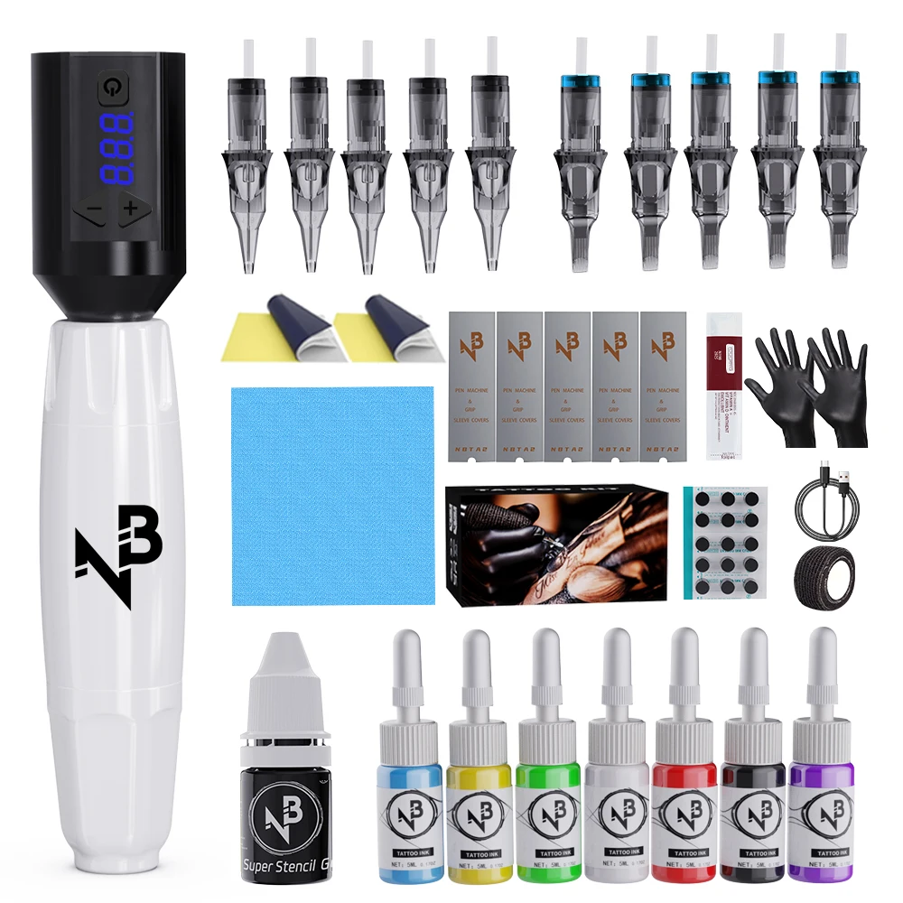 Inksoul Wireless Tattoo Pen Set, Tattoo Battery USB Charging, 10 Needles, 7 Colors of Tattoo Ink and Mixing Cups, Etc
Inksoul Wireless Tattoo Pen Set, Tattoo Battery USB Charging, 10 Needles, 7 Colors of Tattoo Ink and Mixing Cups, Etc