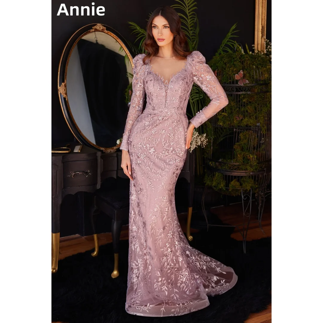 Annie Sweetheart Pink Prom Dresses Embroidered Sequined Long Sleeves Luxurious Evening Dresses Mermaid Tulle Princess Prom Dress
Annie Sweetheart Pink Prom Dresses Embroidered Sequined Long Sleeves Luxurious Evening Dresses Mermaid Tulle Princess Prom Dress