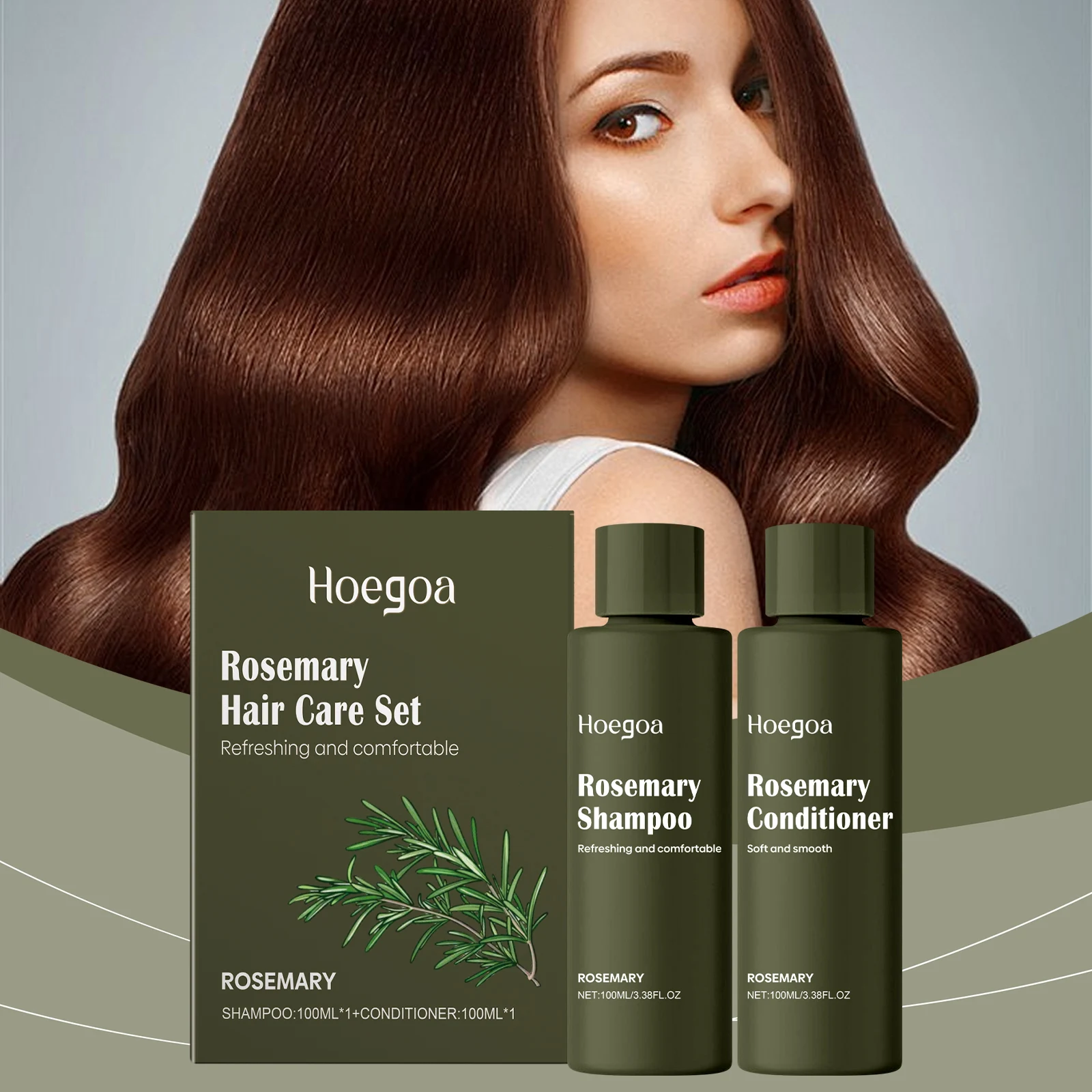 Hoegoa 1set Rosemary Scalp Cleansing Shampoo Conditioner Set Anti Dandruff Frizz Oil Control Nourishing Refreshing Hair Care Set
Hoegoa 1set Rosemary Scalp Cleansing Shampoo Conditioner Set Anti Dandruff Frizz Oil Control Nourishing Refreshing Hair Care Set