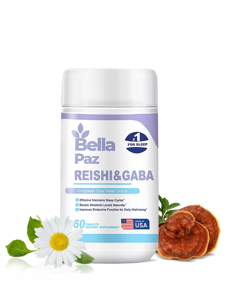 Reishi & GABA Plant-Based Sleep Supplement | L-Theanine, GABA, L-Tryptophan, Lemon Balm & Chamomile for Deep Sleep Support
Reishi & GABA Plant-Based Sleep Supplement | L-Theanine, GABA, L-Tryptophan, Lemon Balm & Chamomile for Deep Sleep Support
