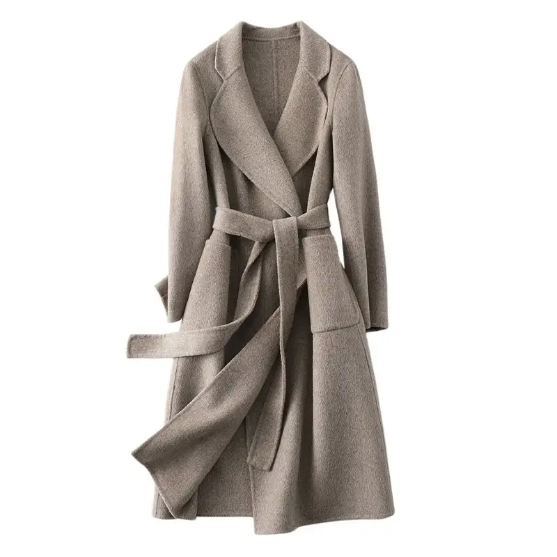 New Arrival Women Autumn Classic Double-Faced Cashmere Coat Woolen Female Outerwear Belt Winter Wool Coat S3652
New Arrival Women Autumn Classic Double-Faced Cashmere Coat Woolen Female Outerwear Belt Winter Wool Coat S3652