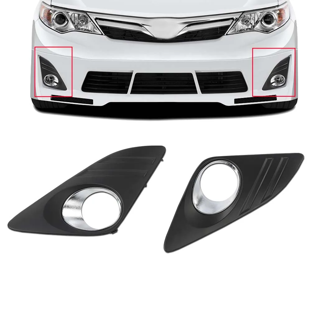 1 Pair Front Fog Light Bumper Bezel Cover with Hole Left&Right Set Fit for 2012-2014 Toyota Camry Plastic Black Strong Durable
1 Pair Front Fog Light Bumper Bezel Cover with Hole Left&Right Set Fit for 2012-2014 Toyota Camry Plastic Black Strong Durable
