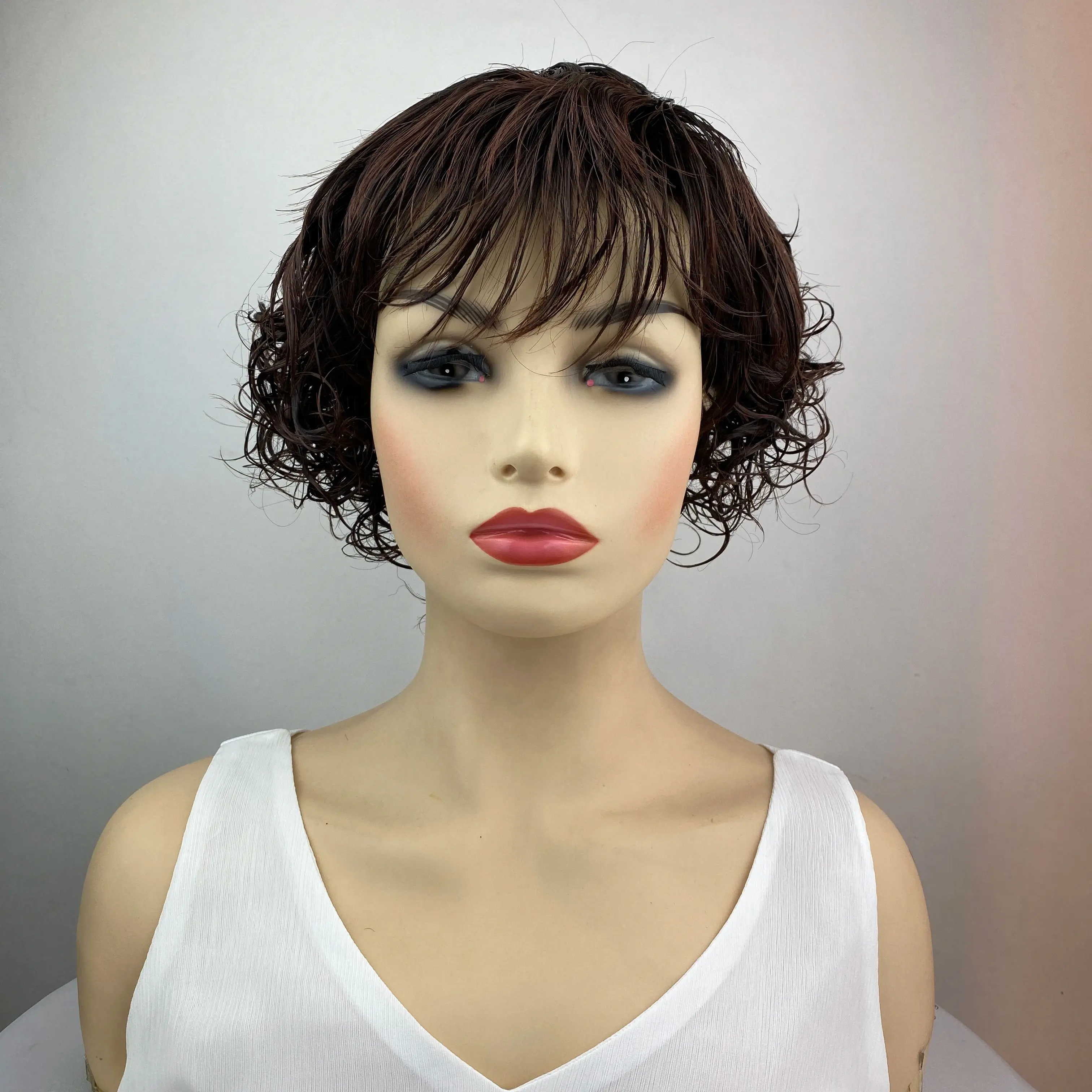 Fashiomag Short Fluffy Curly Brown Mix Synthetic Hair Wigs Women Soft Natural Daily Use
Fashiomag Short Fluffy Curly Brown Mix Synthetic Hair Wigs Women Soft Natural Daily Use
