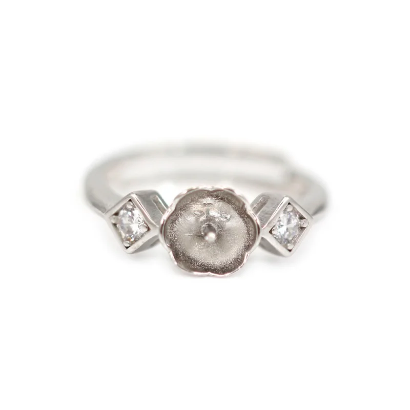 925 Sterling Silver Women Rings Base Setting 17mm Platinum Plated Adjustable Tray 4mm For Half Drilled Beads Gift
925 Sterling Silver Women Rings Base Setting 17mm Platinum Plated Adjustable Tray 4mm For Half Drilled Beads Gift