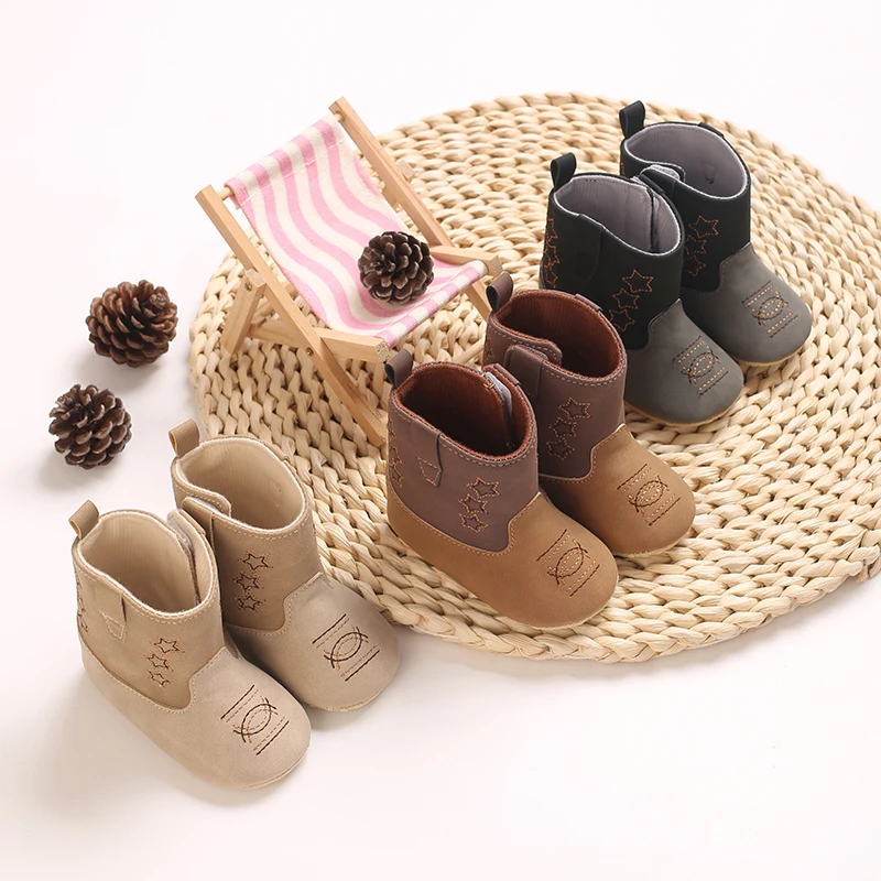 Baby Western Cowboy Boots Star Embroidered Soft Anti slip Sole Baby Steps First Baby Baby Shoes 0-18M
Baby Western Cowboy Boots Star Embroidered Soft Anti slip Sole Baby Steps First Baby Baby Shoes 0-18M
