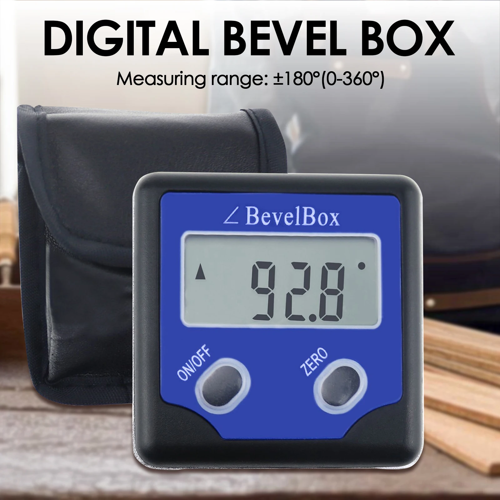 Digital Bevel Box Angle Gauge Meter Mini 360° (±180°) With Built-in Magnet Protractor Finder for Tablesaw, Jointer table Etc
Digital Bevel Box Angle Gauge Meter Mini 360° (±180°) With Built-in Magnet Protractor Finder for Tablesaw, Jointer table Etc