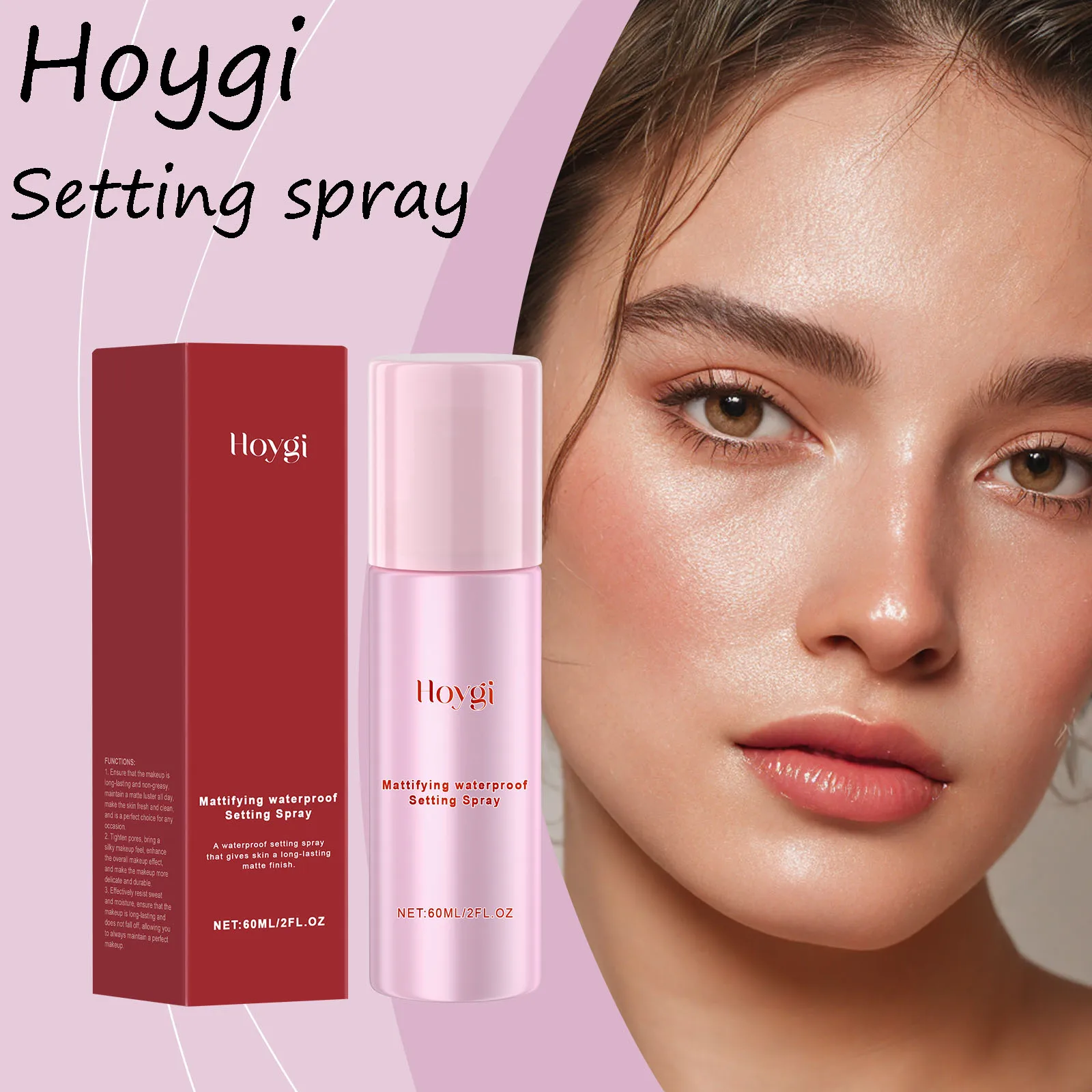 Hoygi Makeup Setting Spray Matte Oil Control Waterproof Sweatproof Lasting Hold Pore Shrink Non-Sticky Setting Spray for All
Hoygi Makeup Setting Spray Matte Oil Control Waterproof Sweatproof Lasting Hold Pore Shrink Non-Sticky Setting Spray for All