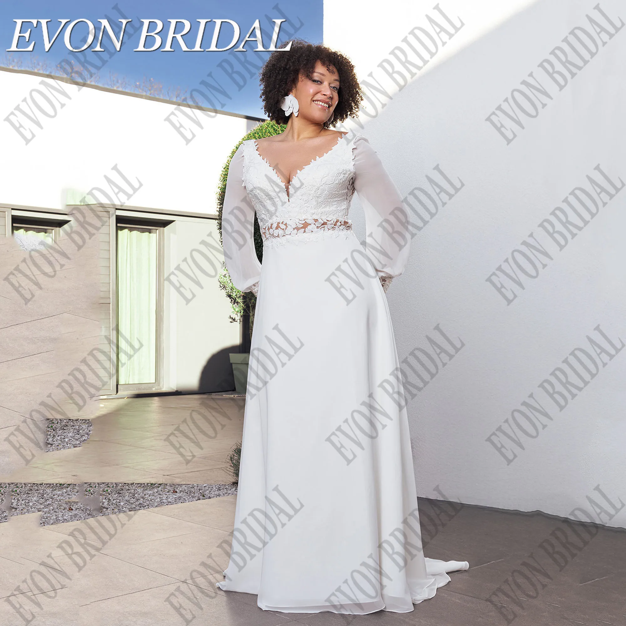 EVON BRIDAL Plus Size Wedding Dress 2025 Bride V-Neck Applique Backless Civil Bride Gowns Customized vestido de novia 2025
EVON BRIDAL Plus Size Wedding Dress 2025 Bride V-Neck Applique Backless Civil Bride Gowns Customized vestido de novia 2025