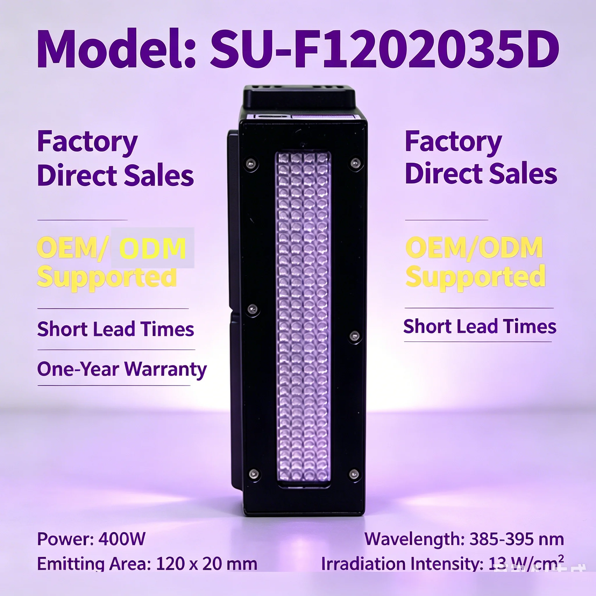 LED UV curing lamp 120*20 for Ricoh G5 G6 TX800 XP600 UV printer screen printing dispensing machine adhesive curing
LED UV curing lamp 120*20 for Ricoh G5 G6 TX800 XP600 UV printer screen printing dispensing machine adhesive curing