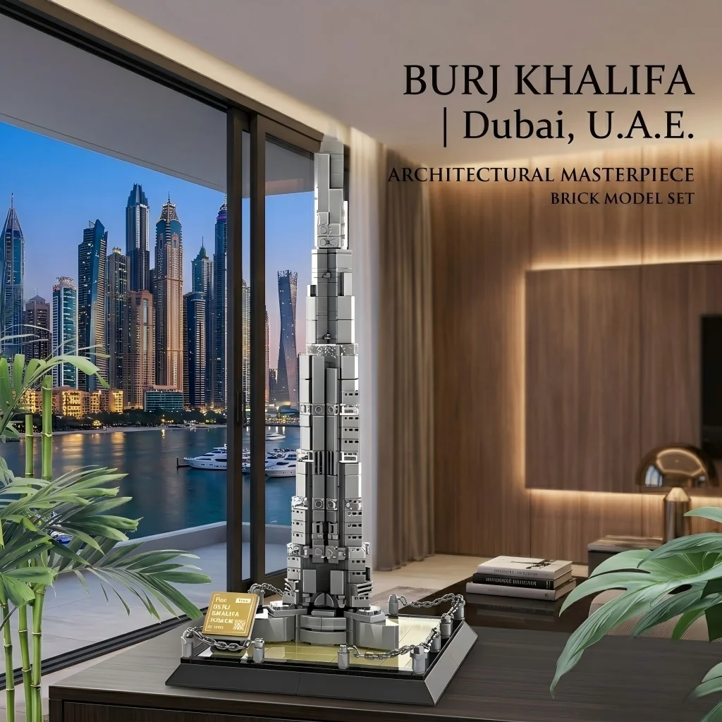 MOC Huge Burj Khalifa Tower DIY Building Blocks 130555PCS Dubai World Tallest Building Bricks Model Ultimate Collection Toy
MOC Huge Burj Khalifa Tower DIY Building Blocks 130555PCS Dubai World Tallest Building Bricks Model Ultimate Collection Toy