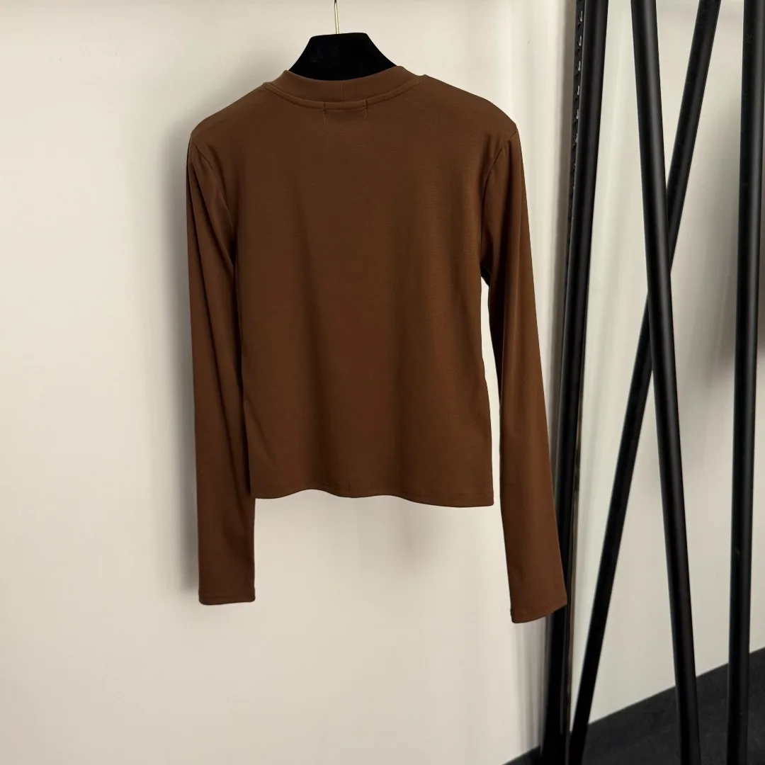 Новинка 2025 года, футболка с длинным рукавом и вышивкой, базовая рубашка, универсальный топ с внутренней подкладкой на плечах 56
Новинка 2025 года, футболка с длинным рукавом и вышивкой, базовая рубашка, универсальный топ с внутренней подкладкой на плечах 56