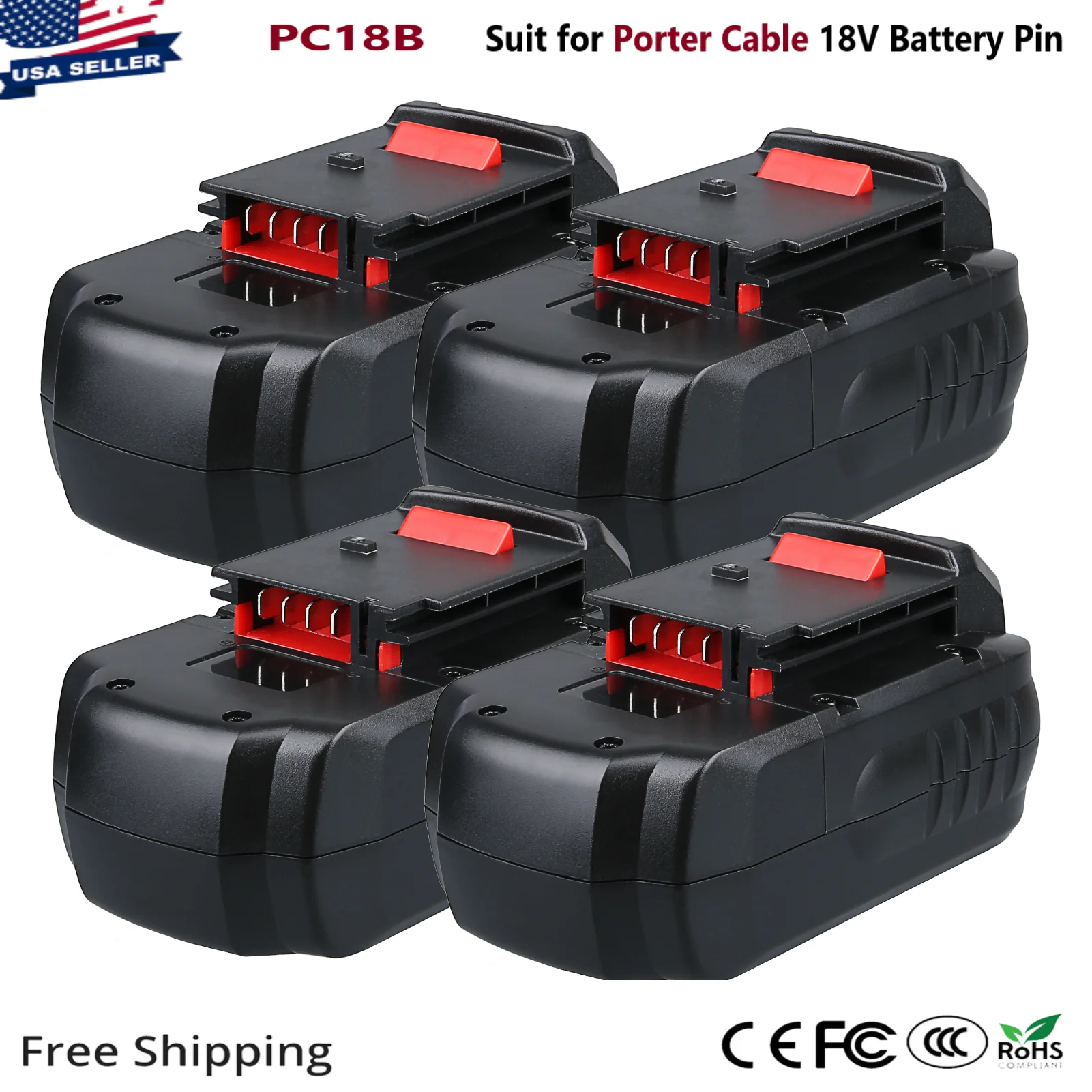 1/2/4Pcs 18V 4.8Ah Replacement Battery Compatible with Porter Cable 18V PC18B PCC489N PCXMVC Cordless Power Tool Battery Pin
1/2/4Pcs 18V 4.8Ah Replacement Battery Compatible with Porter Cable 18V PC18B PCC489N PCXMVC Cordless Power Tool Battery Pin