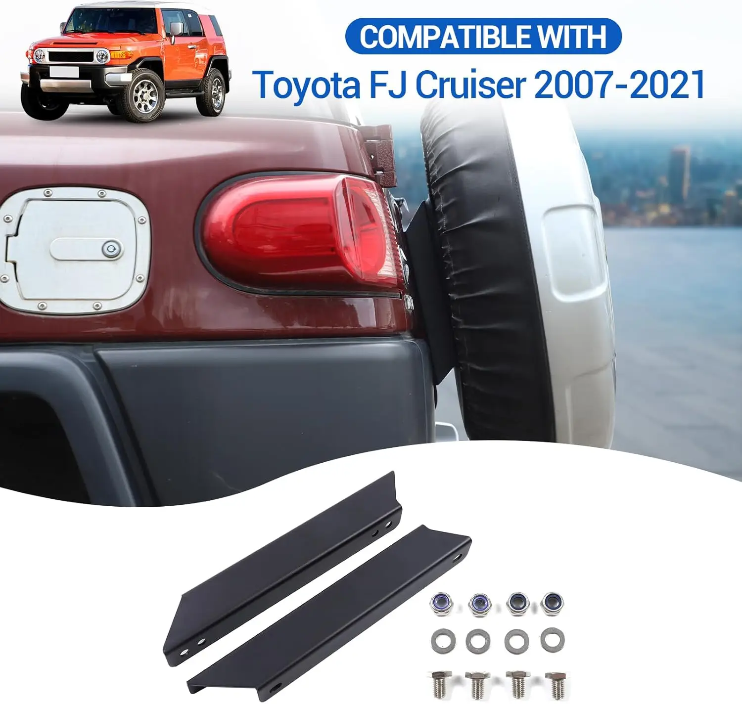 2PCS Steel Car Spare Tire Heightening Tilted Reinforcement Bracket For Toyota FJ Cruiser 2007-2021 Spare Tire Carrier Mount
2PCS Steel Car Spare Tire Heightening Tilted Reinforcement Bracket For Toyota FJ Cruiser 2007-2021 Spare Tire Carrier Mount