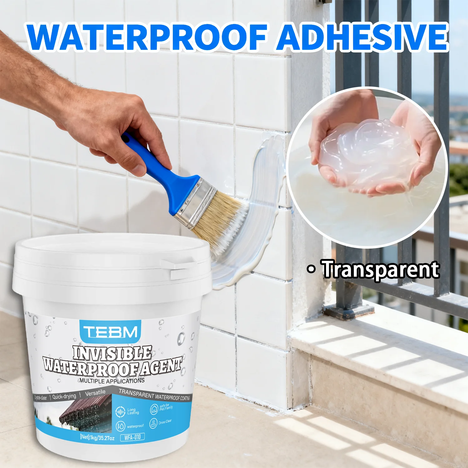 Super Invisible Transparent Waterproof Sealant, Nano Leak-Proof Coating, Crystal Clear Sealing Glue -Once solution the recurring
Super Invisible Transparent Waterproof Sealant, Nano Leak-Proof Coating, Crystal Clear Sealing Glue -Once solution the recurring