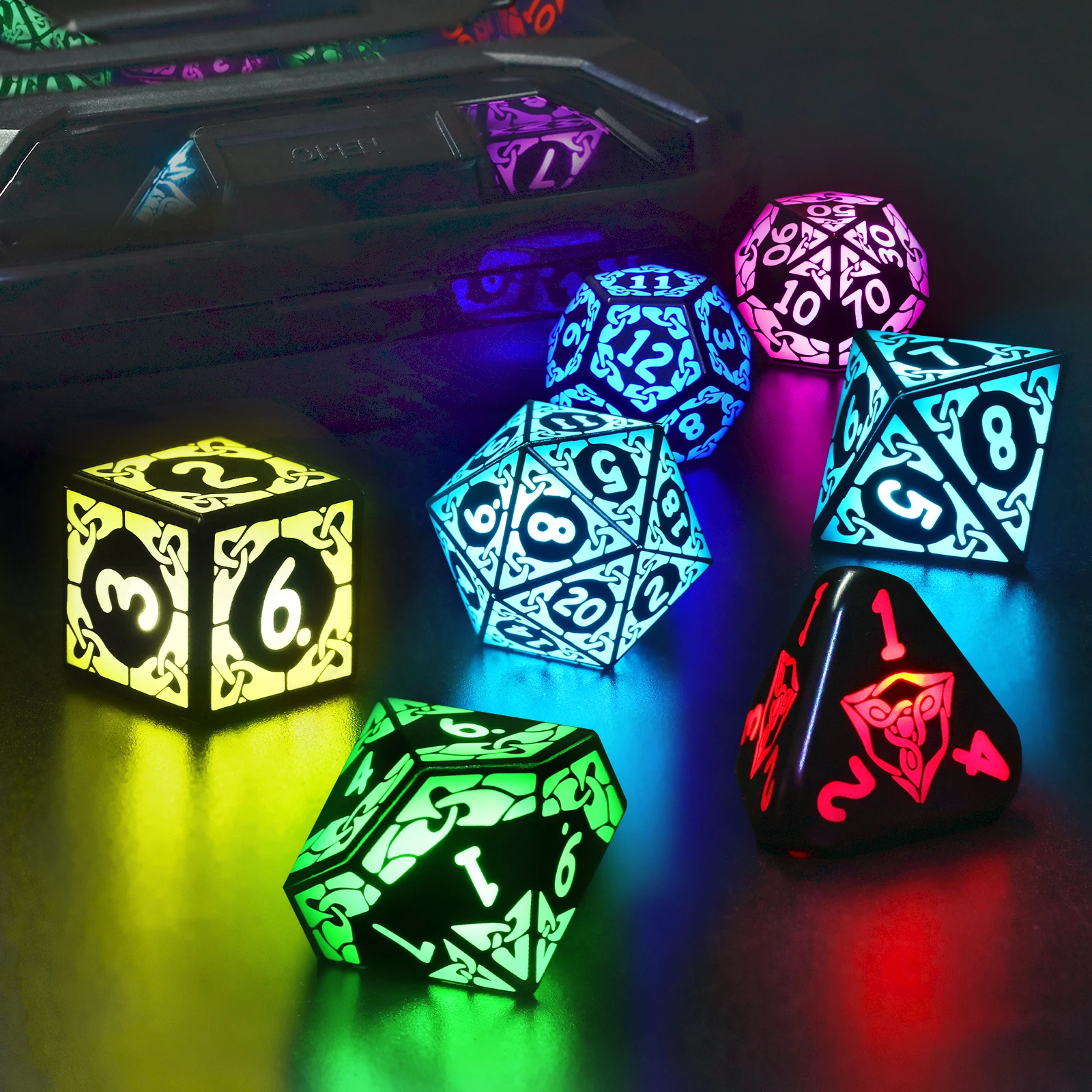 LED DND Dice Set Rechargeable, Light up Dice Wireless Charging for Dungeons and Dragons, ZHOORQI Role Playing Dice DND Gifts
LED DND Dice Set Rechargeable, Light up Dice Wireless Charging for Dungeons and Dragons, ZHOORQI Role Playing Dice DND Gifts