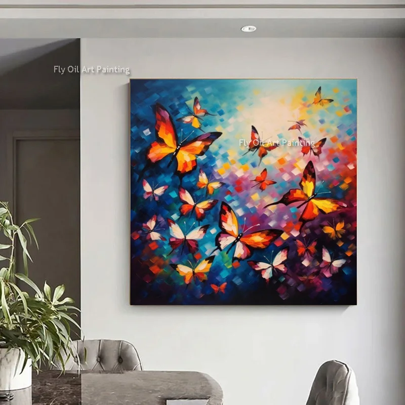 Large Abstract Colorful Butterfly Oil Painting Hand-Painted Abstract Butterfly Canvas Painting Modern Abstract Wall Art Decor
Large Abstract Colorful Butterfly Oil Painting Hand-Painted Abstract Butterfly Canvas Painting Modern Abstract Wall Art Decor