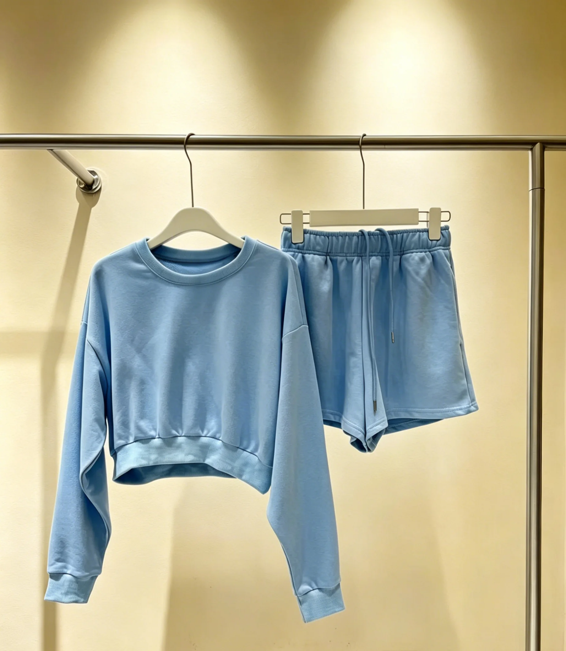 2026 New Style Womens Blue Crew Neck Cropped Sweatshirt and Elastic Waist Shorts Size M L Premium Sports Style Code 039
2026 New Style Womens Blue Crew Neck Cropped Sweatshirt and Elastic Waist Shorts Size M L Premium Sports Style Code 039