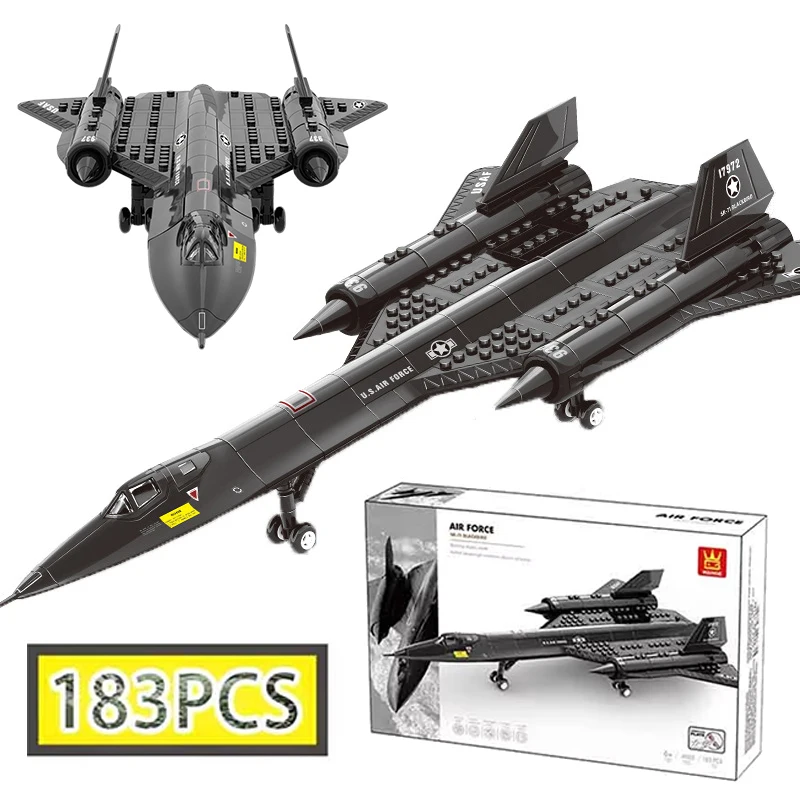 183PCS Military Model Blackbird Reconnaissance Aircraft Fighter DIY Building Blocks Set Creative Children's Educational Puzzle T
183PCS Military Model Blackbird Reconnaissance Aircraft Fighter DIY Building Blocks Set Creative Children's Educational Puzzle T