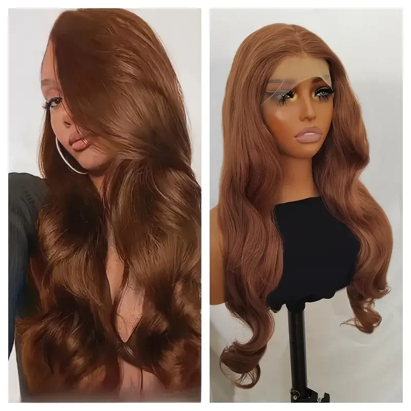 WFR034 13*4 brown Lace Front synthetic Wig Frontal Effect Transparent Lace front wig
WFR034 13*4 brown Lace Front synthetic Wig Frontal Effect Transparent Lace front wig