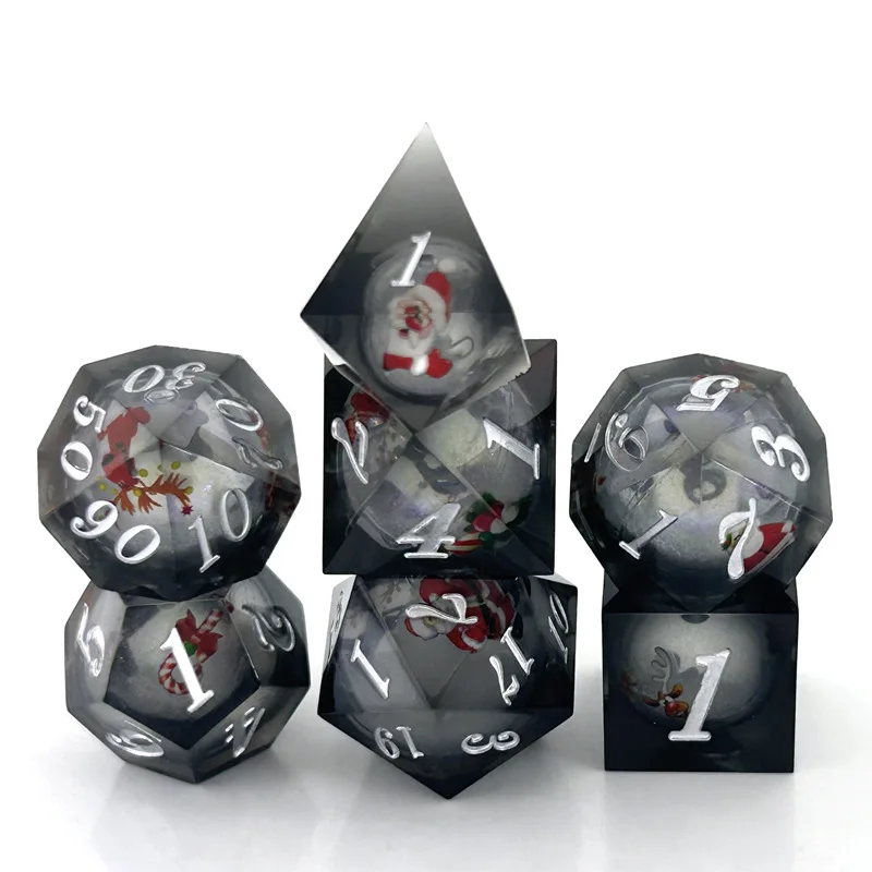 Christmas Resin Dice Santa Claus dice, Liquid Core Dice, RPG Resin Dice, Polyhedron Dice set for Dungeons & Dragons DND Dice set
Christmas Resin Dice Santa Claus dice, Liquid Core Dice, RPG Resin Dice, Polyhedron Dice set for Dungeons & Dragons DND Dice set