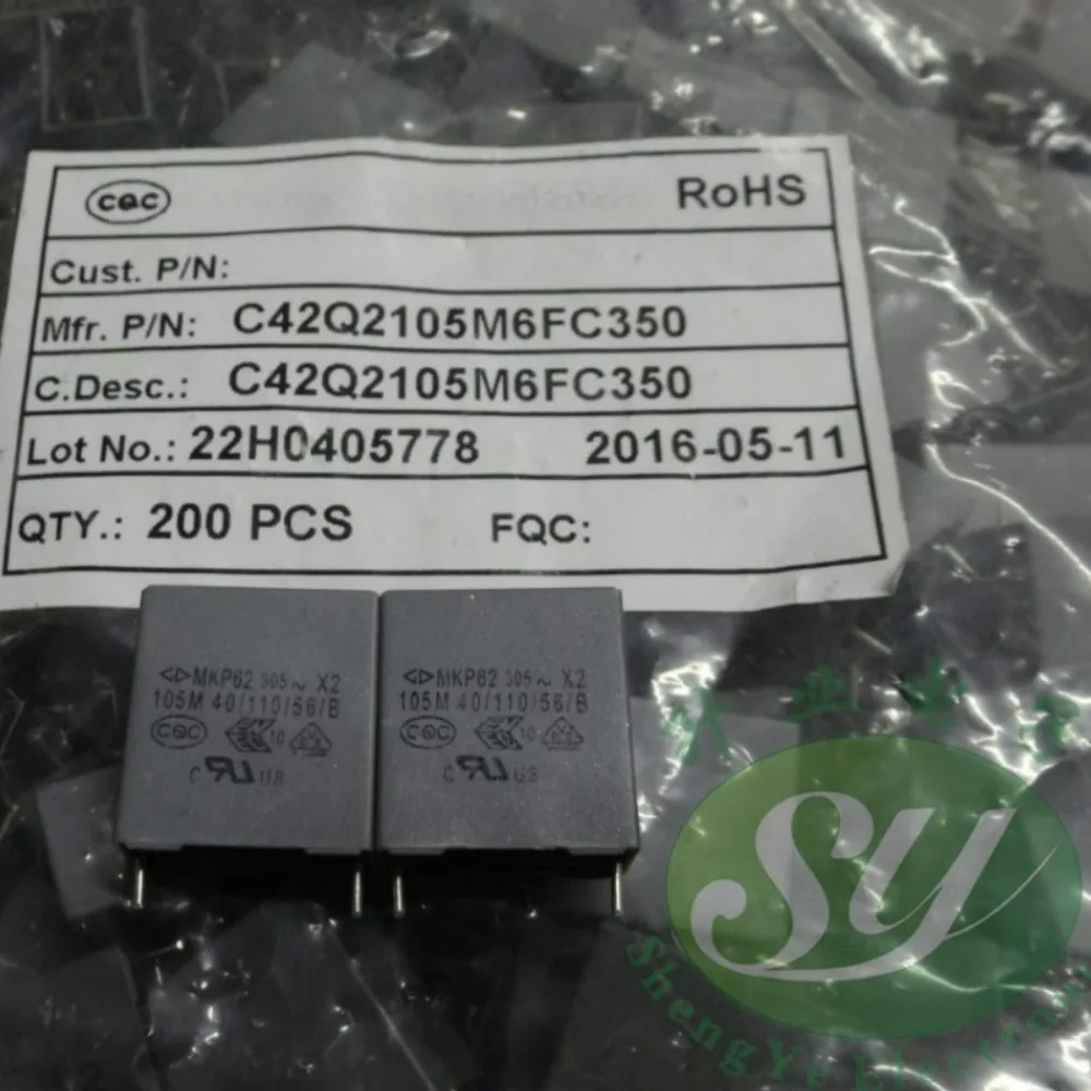 10pcs/lot Fara MKP62 1.0uf 305vAC 1u0 1uf 105 M Brand New 15mm Film Capacitor C42Q2105M6FC350
10pcs/lot Fara MKP62 1.0uf 305vAC 1u0 1uf 105 M Brand New 15mm Film Capacitor C42Q2105M6FC350