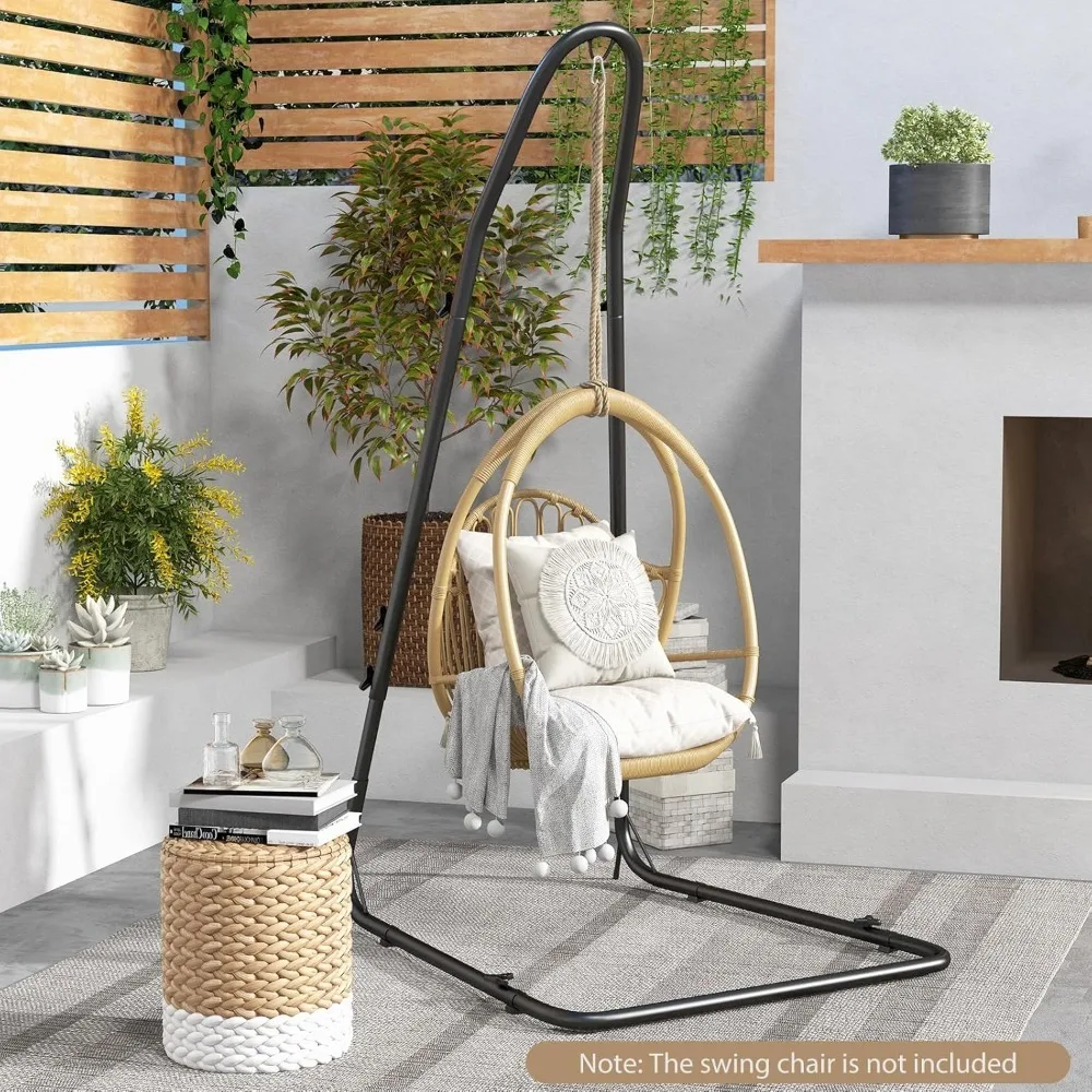Hammock Stand for Outside, Heavy-Duty Metal Swing Stand with Safety Hook & Sturdy Chain, Height Adjustable Hanging Chair Stand
Hammock Stand for Outside, Heavy-Duty Metal Swing Stand with Safety Hook & Sturdy Chain, Height Adjustable Hanging Chair Stand