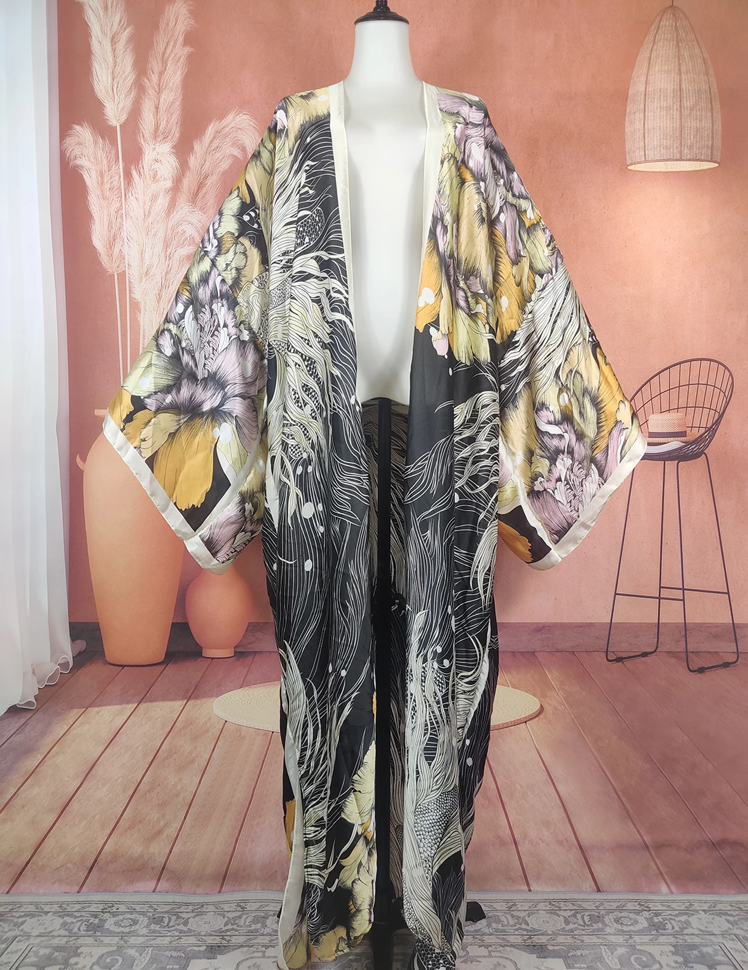 Muslim Women Dubai Summer Bohemian Summer Beach Bikini Cover Up Oversize Full Length African Lady Loose Kimonos Kaftan
Muslim Women Dubai Summer Bohemian Summer Beach Bikini Cover Up Oversize Full Length African Lady Loose Kimonos Kaftan