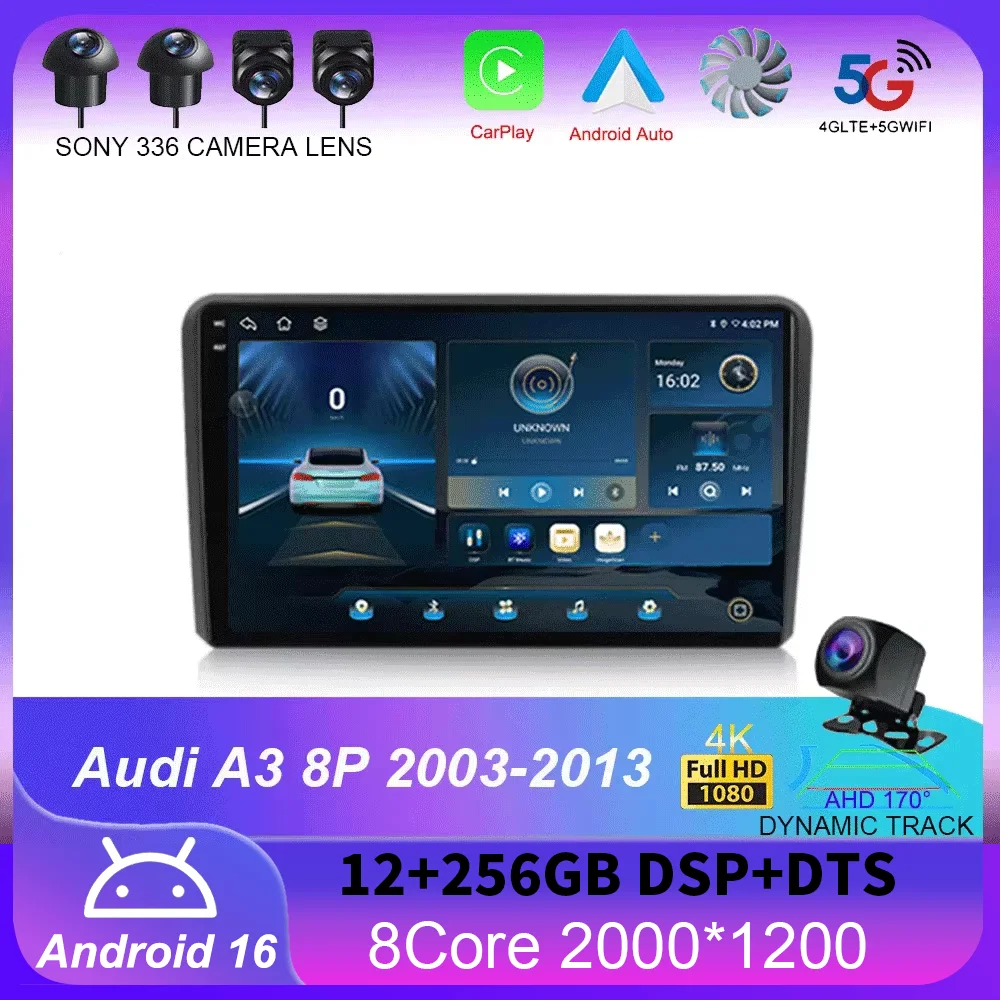 For Audi A3 8P 2003-2013 Android 16 RS3 Sportback 2Din CAR Multimedia Carplay Video Player Stereo Radio WIFI 4G DSP Navigation
For Audi A3 8P 2003-2013 Android 16 RS3 Sportback 2Din CAR Multimedia Carplay Video Player Stereo Radio WIFI 4G DSP Navigation