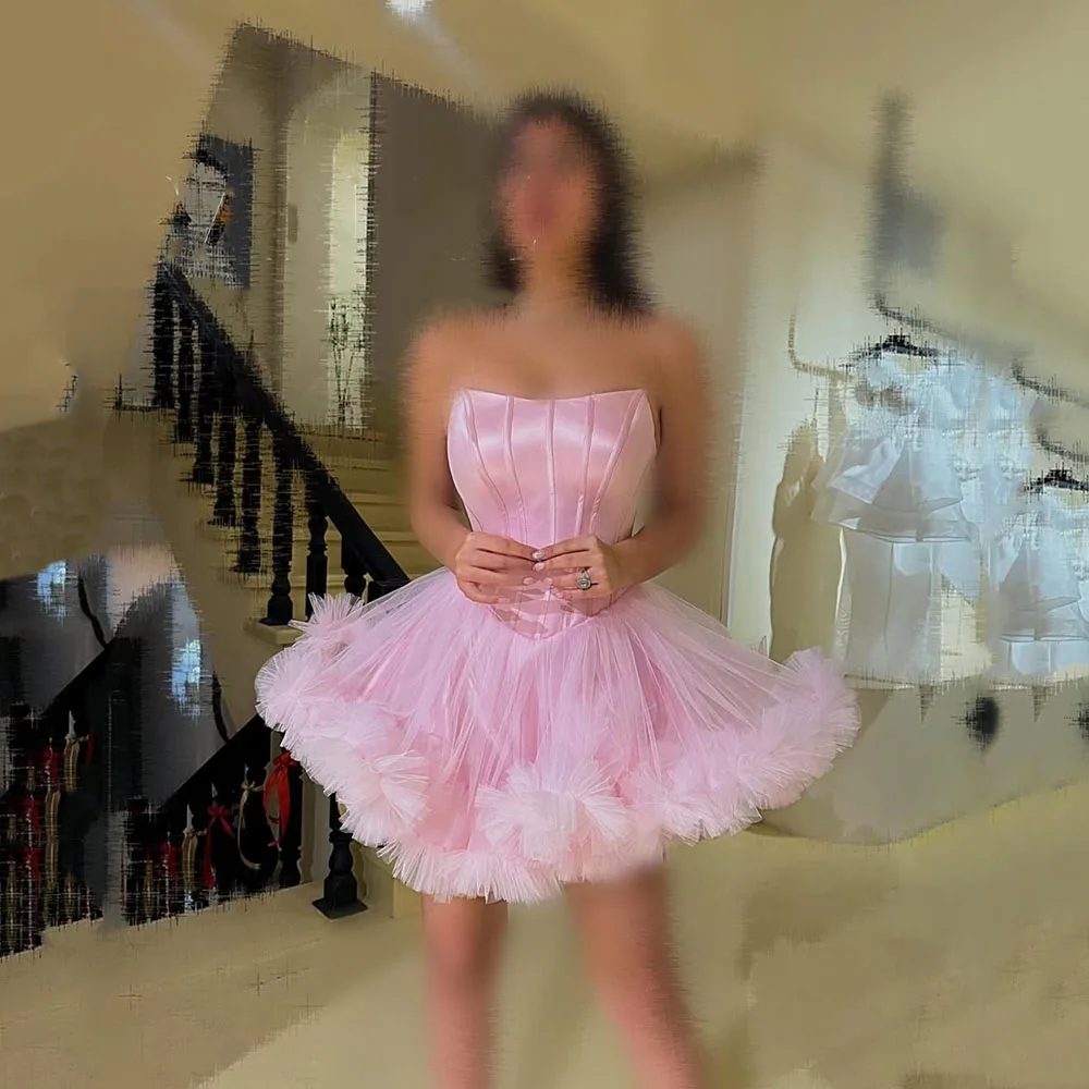 Msikoods Pink Corset Tulle Mini Prom Dress Sexy Strapless Cute Party Dress Birthday Gown Short Girl Cocktail Dress Customized
Msikoods Pink Corset Tulle Mini Prom Dress Sexy Strapless Cute Party Dress Birthday Gown Short Girl Cocktail Dress Customized