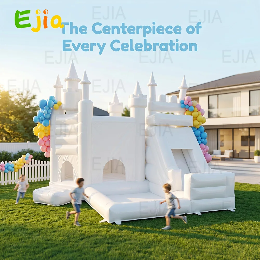 Commercial White Bounce House with Slide & Ball Pit, 20x16ft Inflatable Bouncy Castle for Kids Party, Heavy Duty PVC Event Jumpe
Commercial White Bounce House with Slide & Ball Pit, 20x16ft Inflatable Bouncy Castle for Kids Party, Heavy Duty PVC Event Jumpe