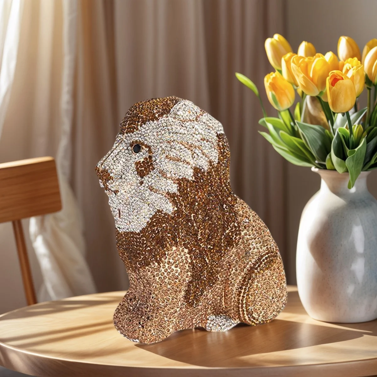 Chic Women Mini Lion Evening Clutch Cute Animal Rhinestone Crystal Purse Bridal Wedding Handbag for Prom Party
Chic Women Mini Lion Evening Clutch Cute Animal Rhinestone Crystal Purse Bridal Wedding Handbag for Prom Party