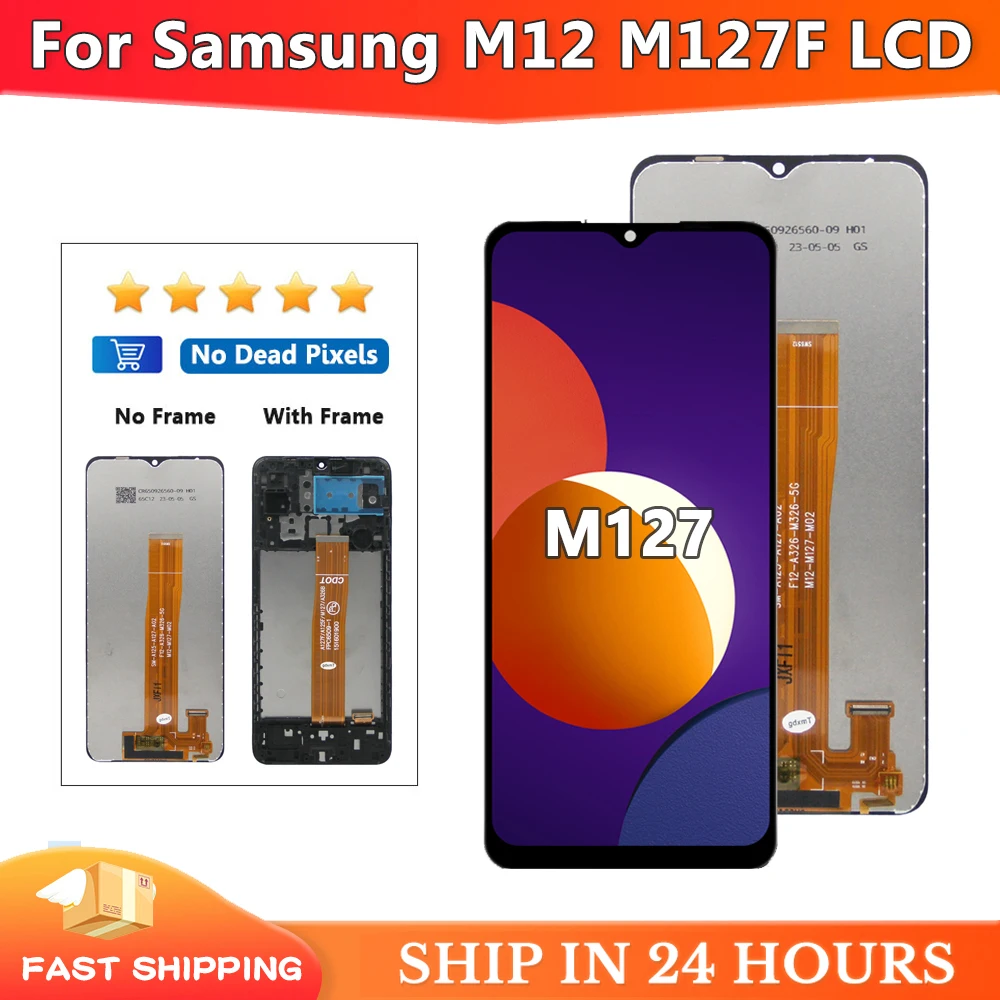 6.5 inch For Samsung M12 M127 LCD Display Touch Screen Digitizer Assembly SM-M127FN/DS SM-M127F/DS Display
6.5 inch For Samsung M12 M127 LCD Display Touch Screen Digitizer Assembly SM-M127FN/DS SM-M127F/DS Display