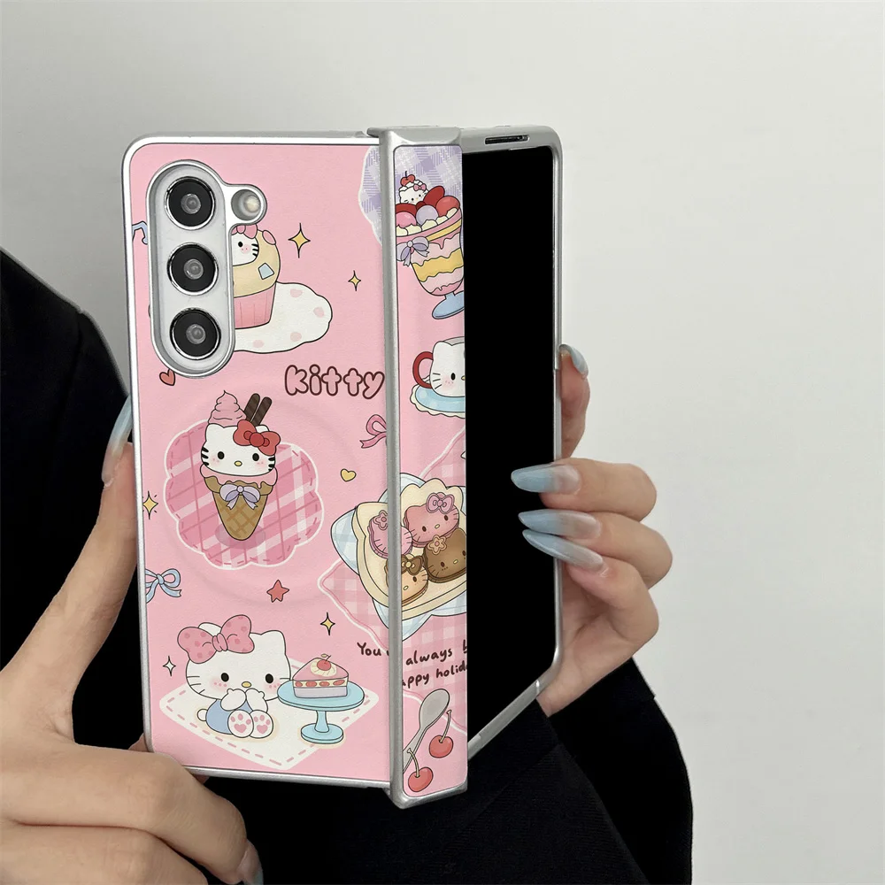 Pink Sweet Dessert Hello Kitty Full Print PU Leather Magnetic Phone Case For Samsung Galaxy Z Fold 6/5/4 Foldable Kawaii Girls H
Pink Sweet Dessert Hello Kitty Full Print PU Leather Magnetic Phone Case For Samsung Galaxy Z Fold 6/5/4 Foldable Kawaii Girls H