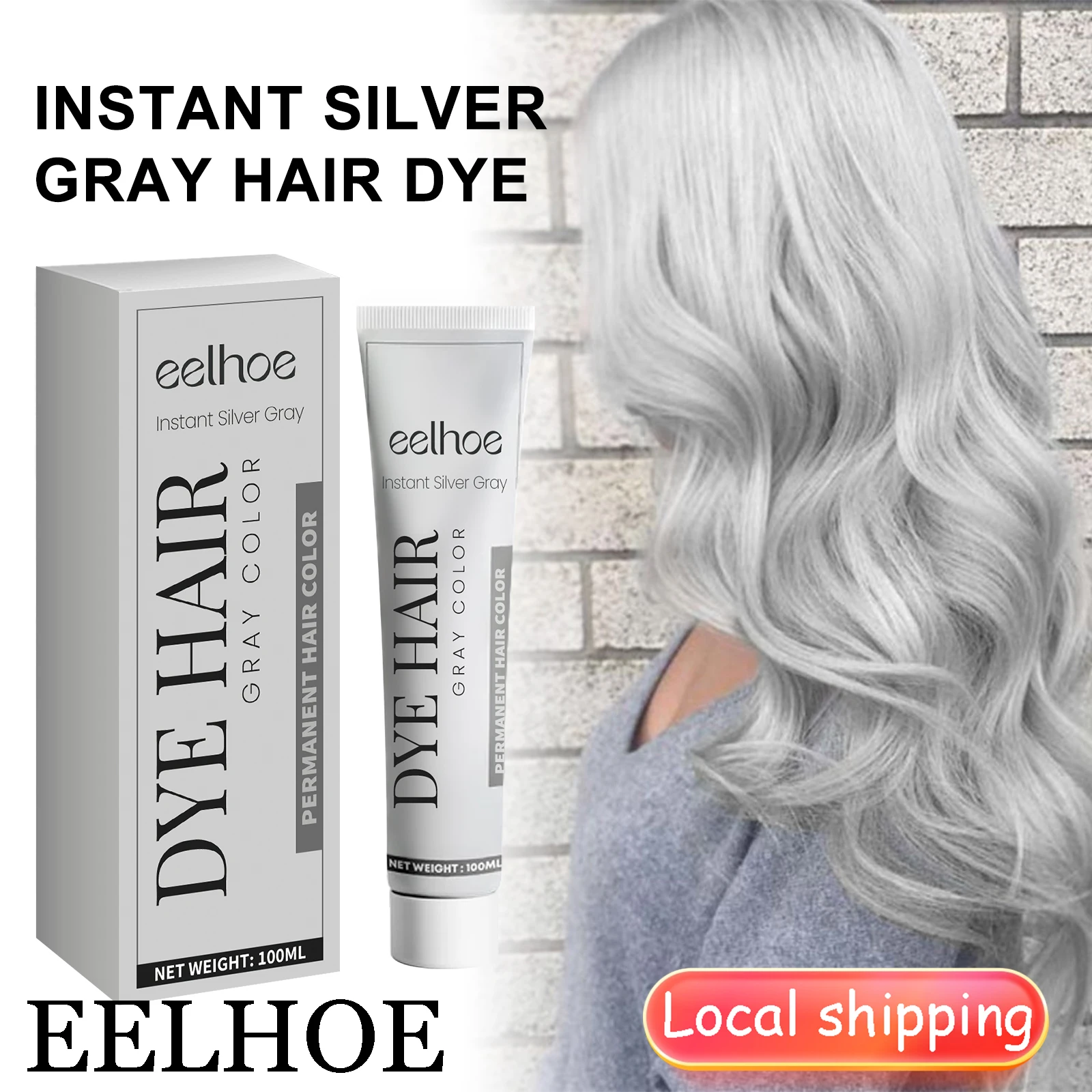 EELHOE Sliver Gray Hair Dye Cream Quick Coloring No Damage Fashion Styling Long Lasting Coloring Professional Hair Dyeing Cream
EELHOE Sliver Gray Hair Dye Cream Quick Coloring No Damage Fashion Styling Long Lasting Coloring Professional Hair Dyeing Cream